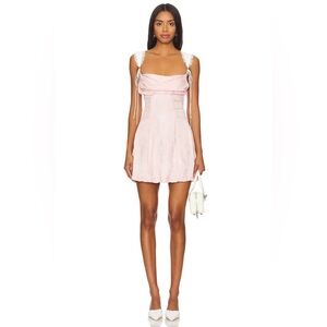 For Love & Lemons Holland Mini Dress in Pink Large